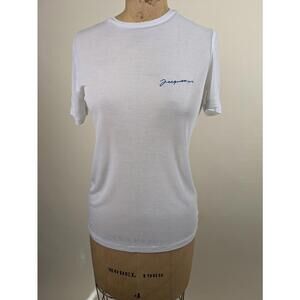 2010's Jacquemus white sheer logo tee